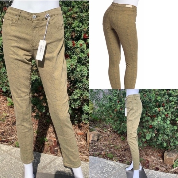 𝅺NWT AG Adriano Goldschmied Python Print Skinny Ankle Jeans - Picture 4 of 14